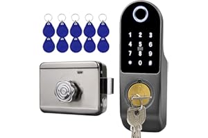 FTES RFKITS FTes Serrure Intelligente Électronique Biométrique d'Empreinte Digitale et Mot de Passe Virtuel pour la Sécurité à la Maison