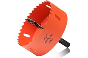 ITOOLFIRM Sierra perforadora bimetálica de 92 mm, broca perforadora para madera y metal, corona redonda bimetálica con profundidad de corte de 35 mm para acero, hierro fundido, aluminio, paneles de yeso, madera