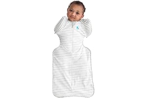 Love To Dream Swaddle Up övergångspucksäck, medelstor, 6–8,5 kg, White Dreamer, bra passform, 1,0 tog, avtagbara vingar, för