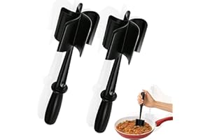 BENIFILE Meat Chopper, Ground Beef Masher with 5-Blade Head, Versatile High-Temp Heat-Resistant Hamburger Masher,Non-Stick Meat Masher for Hamburger Meat, Beef, Nylon Utensil Cookware