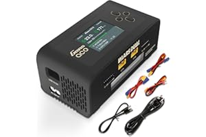 Gens Ace Caricabatteria Imars Dual Channel AC/DC,15A Charge Rate,100V-240V Voltage,per Ricaricare la batteria dell'auto FPV Drone RC (Nero)