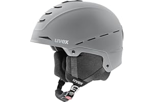 uvex legend 2.0, casco da sci robusto unisex, regolazione individuale delle dimensioni, aerazione ottimizzata, rhino matt, 59-62 cm