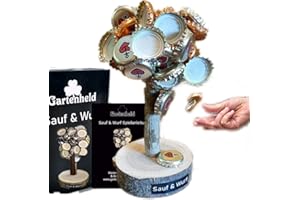 Gartenheld © árbol de Copa Sauf&Wurf con Instrucciones - Regalo cumpleaños Hombres Madera árbol magnético - Regalo Fiesta Juego Beber Tapas Botellas Cerveza