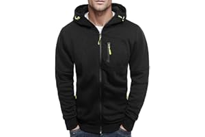 Zannycn Sweat Jacket Men's Zip Hoodie - Hooded Jacket with Zip Oversized Transition Jacket Sweatshirt Jacket Hoodie Casual Sports Jacket Outdoor Jacket