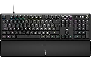 Corsair K70 Core RGB Tastiera Meccanica di Gioco con Poggiatempo - Tasti lineari pre-lubrificati MLX Red - Ammortamento del Suono - Compatibile con iCUE - AZERTY FR Layout - Nero