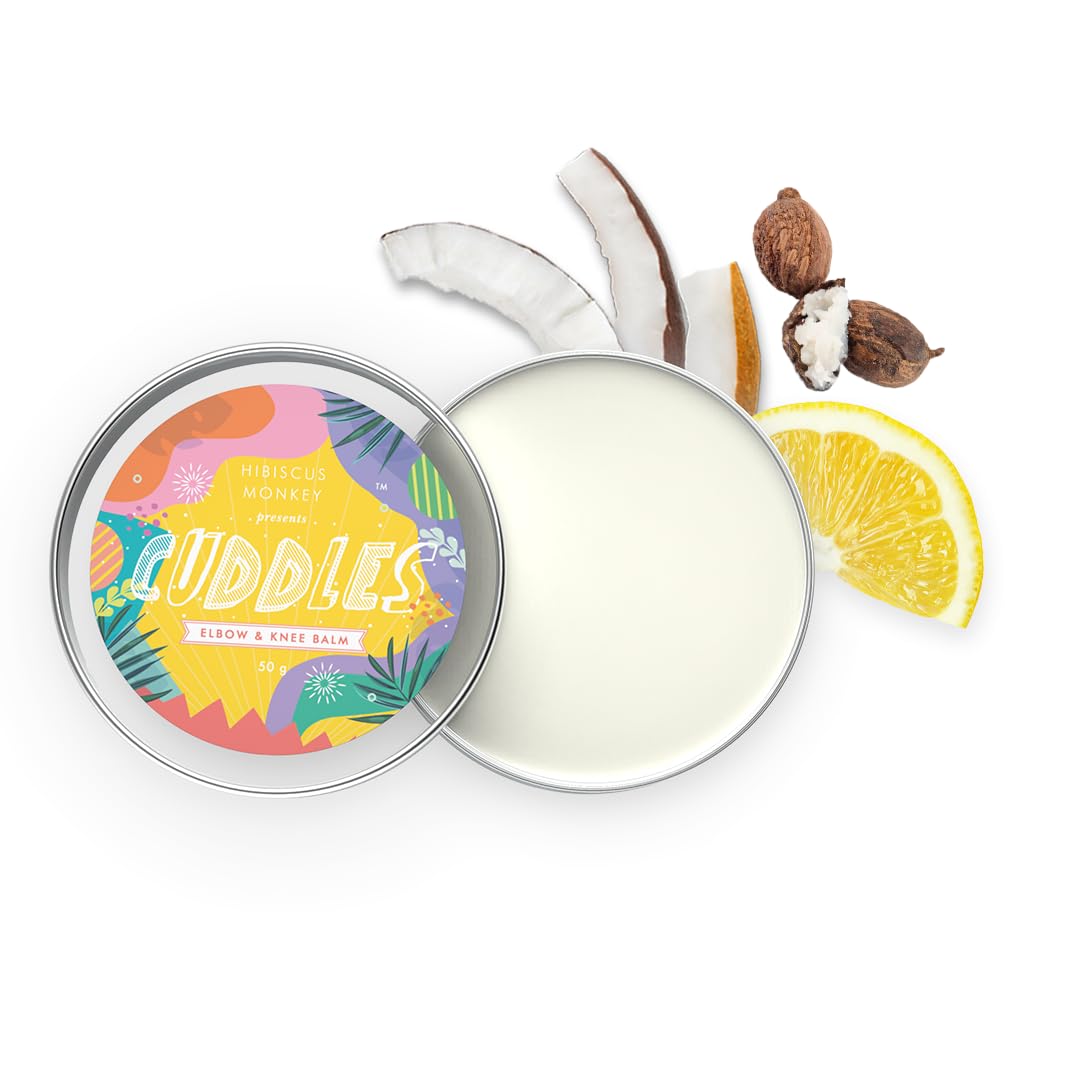 Hibiscus Monkey Cuddles, Elbow & Knee Balm, Tackles Discoloration, Deeply Hydrates, Smoothens Rough Skin