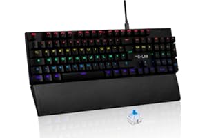 The G-Lab Keyz Carbon Ex - Clavier Mécanique Azerty Switch Bleu - Clavier Gaming Rétroéclairage LED RGB, Anti-ghosting Total, 12 Touches multimedias - PC/PS5/Xbox - New (Keyz Carbon Ex)