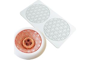 TUKE Molde de Silicona 3D de Hojas Huecas para Chocolate y Caramelo - Decoración de Comidas, Cocina y Arcilla Polimérica (Red de Flores P_10.4 x 5.3)