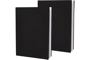 CRASPIRE 2Pcs Elastic Book Covers Black Book Cover Protector 7 x 13in Cloth Stretchable up to 7 x 9in Notebook Wrap Sleeve Rectangle Reusable Protective Cover for Hardcover Books Office Textbook