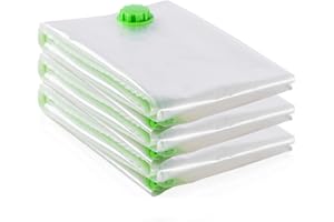 Opaza Bolsa de almacenamiento al vacío, bolsas de compresión herméticas para ropa, edredones/ropa de cama (paquete de 3, 80 x 60 cm)