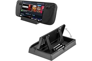 Aukuoy Stand Dock für Valve Steam Deck, 3 Winkelstufen verstellbar, Rutschfester, Faltbarer Halterständer, kompatibel mit Steam Deck Zubehör