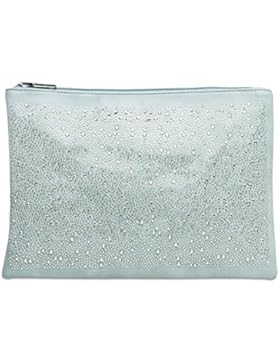 CASPAR TA358 große Damen XL Glitzer Strass Clutch Tasche Abendtasche mit Handschlaufe