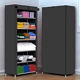 YouCopia Collapsible Wardrobe 6 Shelves Storage Clothes Storage Rack Quick Wardrobe/Cabinet/Multipurpose Storage Rack, Foldab