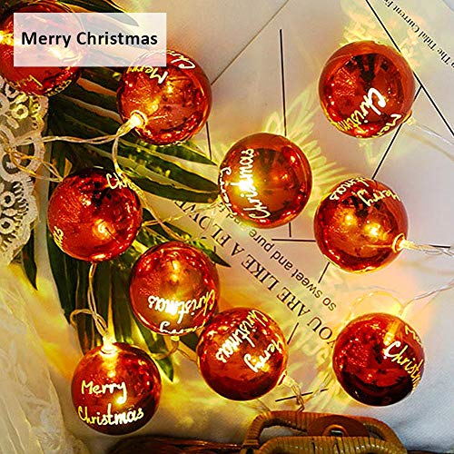 Preisvergleich Produktbild iStary Weihnachtslicht LED Kugel Lichterkette Sterne Schneeflocke Ball Laterne Batterie Betrieben Urlaub Lampe Wasserdicht Gartendekoration Garland Ideal Für Balkon, Außen Deko, Innen, Party Usw.