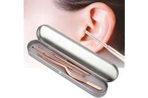 FOTABPYTI 【𝐏𝐫𝐨𝐦𝐨𝐭𝐢𝐨𝐧 𝐝𝐞 𝐏â𝐪𝐮𝐞𝐬】 Conception ergonomique Choix d'oreille confortable, dissolvant de cire d'oreille antidérapant robuste et sûr, nettoyage durable pour les soins des oreilles de voy