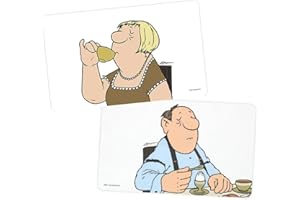 VIER TREFF inkognito - Frühstücksbrettchen "Loriot" - Set aus Frau + Mann