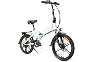 SAMEBIKE Bicicletta Elettrica per Adulti 20'',Pieghevole Bici Elettrica con Pedalata Assistita,City E-bike Unisex Adulto,Batteria Rimovibile 48V10.4AH,Bici Elettriche per 7 Velocità Uomo/Donna