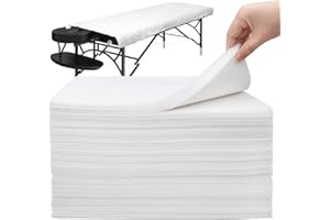 Tvvcalk Lot de 50 Draps Jetables, épaisses Feuilles de Massage Jetables, Draps de Lit Jetables en Tissu Non Tissé, Draps de Massage Jetables pour SPA, Tatouage, Salon, Lit, 80 x 180 cm (50)