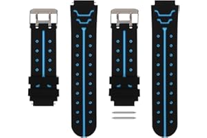 Hemobllo Silikon Uhrenarmband, vierte Generation Kinderuhren Armband, Armband Ersatzarmband schwarz und blau 2 Stück