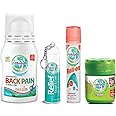 AMRUTANJAN Kick Out Pain Combo of Back Roll, Faster Relaxation, Relief Nasal Inhaler and Strong Balm - (50, 10, 8 ml)