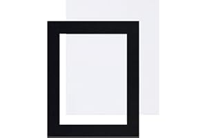 CAPE PICTURE FRAMING Picture Mounts with Backs, Pack of 1 (single), Choice of Size & Colour [20 x 16 to fit A3, Black (black-core)]