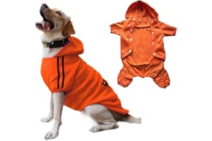 IZEFIA Felpe con Cappuccio per Cani 4 Gambe Tuta Vestiti per Cani Maglione Caldo Felpa in Cotone Giacca Tuta per Cane Piccolo Cane Medio Grande Cane Gatto