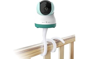 HEART OF TAFITI Heart Babyphone Halterung – Flexibler Halter, kompatibel mit 1/4"-Schraube, geeignet für Babystar, VTech, Nanit, Motorola & mehr, sicher & verstellbar, kein Bohren, Keine Wandbeschädigung, Weiß