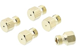 TEZLA Lot de 5 buses de cuisson GPL pour conversion en GPL propane butane G30 G31 1 x 0,50 2 x 0,65, 1 x 0,70, 1 x 0,87