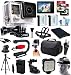 Produktbild GoPro Hero 4 hero4 Black Edition chdhx-401 mit LCD Display + Solar Ladegerät + 96 GB Speicher + große Fall + X-Grip Action Stabilisator + LED-Licht + HDMI Kabel + Full Größe Stativ + Brustgurt + mehr