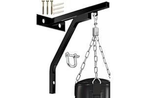 SOO Heavy Bag Stand, Heavy Bag Mount Wall, Heavy Duty Punching Bag Hanger Bracket for Boxing, MMA Home Garage Workout Gym Cardio Fitness