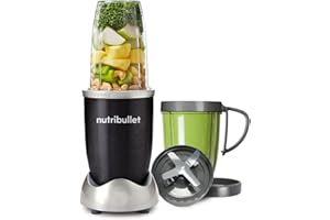 nutribullet Blender 600 Series - Powerful 20,000 RPM Extractor Blends Frozen Fruit, Nuts & Ice - 600W Motor, Cyclonic Technology & High Torque Power Base - Great For Smoothies & Post Workout Shakes