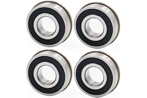4-pack lager och fläns, F6003-20-2RS, ytterdiameter 35 mm, innerdiameter 20 mm, trädgårdsvagnshjul