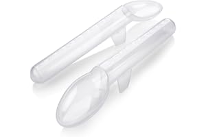 MEDCA Kalibrowana łyżka do leków dla dzieci, niemowląt i małych dzieci - (Pack of 2) - 2 Tsp/10 mL Pojemność Plastikowy dozownik do płynnych leków doustnych z podziałką
