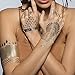 Tattify Metallic Gold Indian Style Jewelry Temporary Tattoos - Indian Princess (Set of 4 sheets)