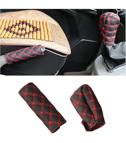 Auto Schaltknauf Abdeckung Aus Leder - Rutschfester Schutz Für Schalthebel & Handbremse