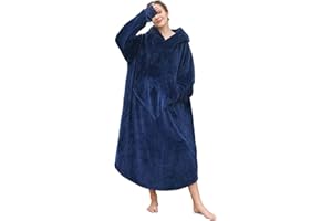 Gentlewarm Oversized Blanket Hoodie, Wearable Hooded Blanket, Soft Sherpa Fleece Snuggle Blanket Hoodie Adult, Warm Throw Blanket Sweatshirt Robe for Women Men Teens
