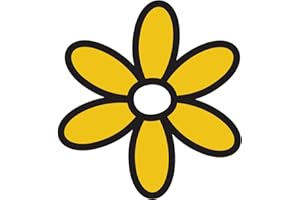 Artimagen Adesivo margherita giallo piccolo 64 x 54 mm.