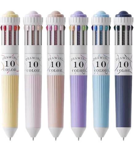 Lot De 18 Stylos 4 Couleurs Rétractables - Noir, Bleu, Vert, Rouge - 1.0mm - Pratique Pour école, Bureau, Prise De Notes