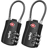 Luggage Padlocks, [New Version] Diyife 2 x TSA 3-Digit Security Padlock | New version, robust, suitable for backpacks, locker
