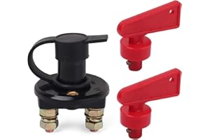 LotFancy Interruptor Desconexión de Aislador de Batería 6V 12V 24V Cut Off Interruptor para Marina, Barco, Náuticos, RV, ATV, UTV, 200/1000 Amperios
