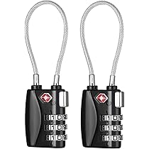 Lucchetti TSA Per Valigie 2 Pezzi - Combinazione A 3 Cifre, Cavo Flessibile, Approvati Per Il Viaggio - Foto 6