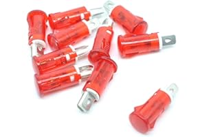 NOBRAND MDX14A - 10 spie di segnalazione luminosa rotonda, DC 220 V, colore rosso