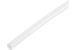 sourcing map Tube PTFE Tuyau Haute Température Tube Tuyau Isolant Multifonctionnel 1.6mm ID x 3.2mm OD x 4.92Pieds Blanc
