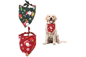 CAIKAILIOR 2 Stück Hundehalstuch Weihnachten,Halstuch Hund Weihnachts,weihnachtskostüm Hunde Bandana Hundekostüm,Dog Christmas Kostüm Haustier Bandanas,Weihnachtshund Halstücher für Klein Große Hundeschal Deko