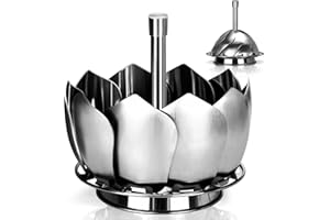 COOKAH Premium Shisha Smokebox con inserto universale per camino per tutti i narghilè e testa, in acciaio inox, per la gestione del calore