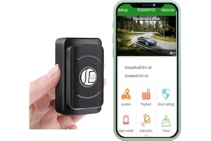 WINNES Lightweight GPS Tracker 6400 mAh 3.7V Portable Magnetic Car Tracker Anti Theft Real-Time GPS Tracking Device with App, No Wiring Required, No Monthly Fee