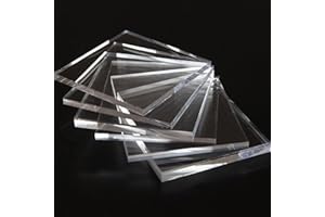 AtHaus® | Découpe laser en verre acrylique | Bord poli lisse et brillant | 2-10 mm | Plaque transparente et claire comme du verre | Taille au choix | Découpe laser(2 mm, 300 x 200 mm)