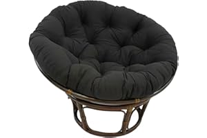 Yahbrra Coussin de Fauteuil Papasan, Sol Rembourré pour Pivotant, Papasan Rond, en Polyrotin Diamètre 100 Cm et Épaisseur du 10 Meubles Rotin Chaises Jardin Fleurs Rondes ( Color : Black , Size : 90*9