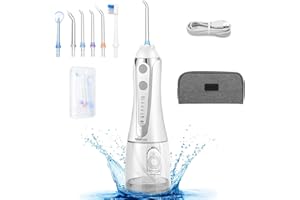 Water Flosser for Teeth, H2ofloss Cordless Oral Irrigator, IPX7 Waterproof Water Dental Flosser, 5 Modes Dental Water Flosser, USB Rechargeable for 30 Days Use at Home/Travel