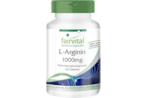 Fairvital | L-Arginine 1000mg - boite de 3 mois - Fortement dosé - 100 comprimés - L-Arginine HCL